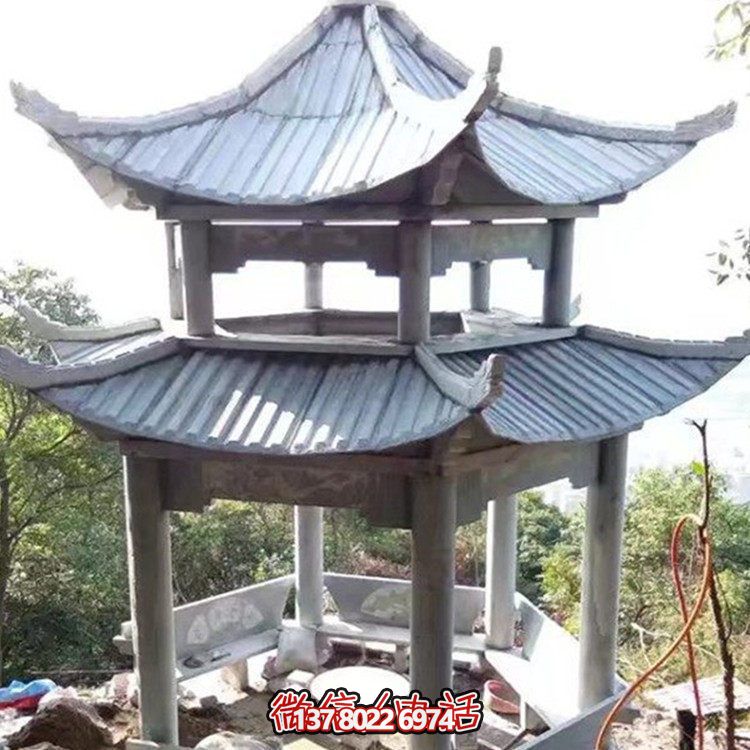 經(jīng)典雙層大理石雕塑涼亭，給你不一樣的室外體驗(yàn)