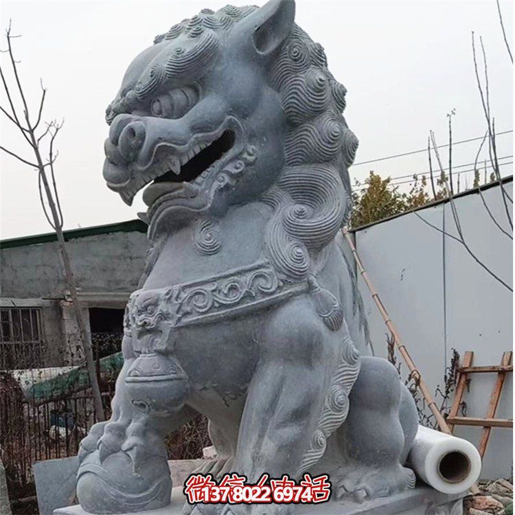 豪華庭院大型獅子雕塑，招財(cái)進(jìn)寶，鎮(zhèn)宅門(mén)口裝飾