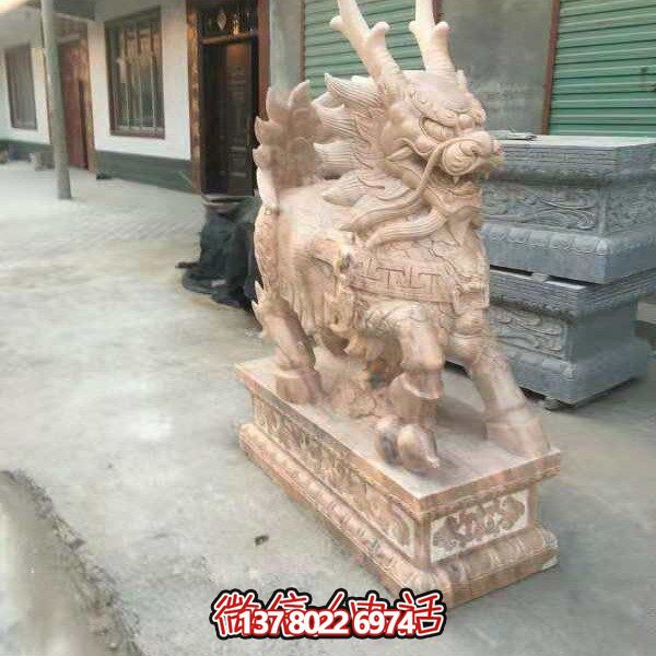 高端定制大理石石雕獅子雕塑，裝點大型庭院、別墅、門口，招財又安全