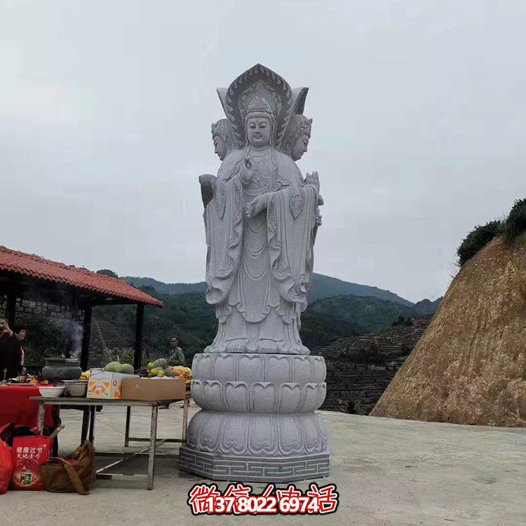 現代藝術石雕觀音雕塑，融入園林景觀的瑰麗大理石家園