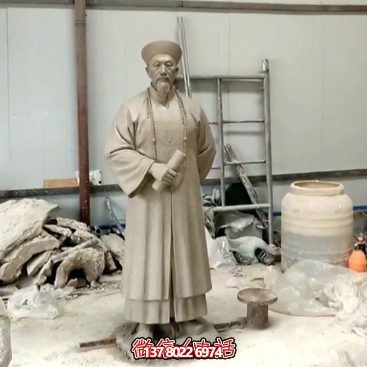 玻璃鋼仿銅城市街道林則徐雕塑